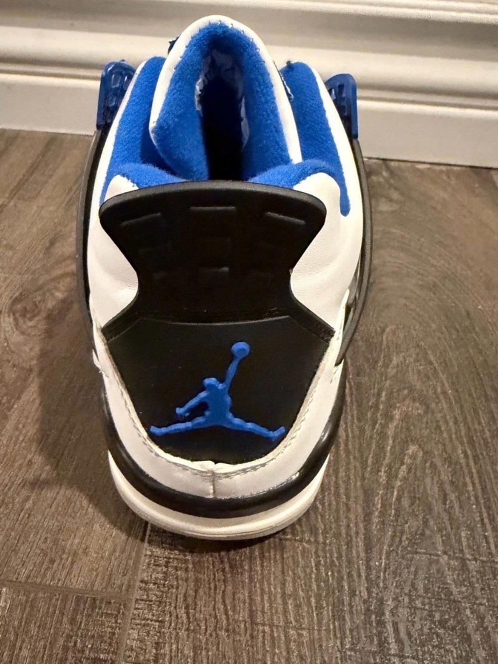 Air Jordan 4 Retro Motorsports White Blue Black 308497-117 Mens Size 8 - Picture 4 of 16